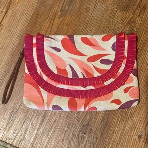 Vera Bradley Multicolor Clutch with Fringe
